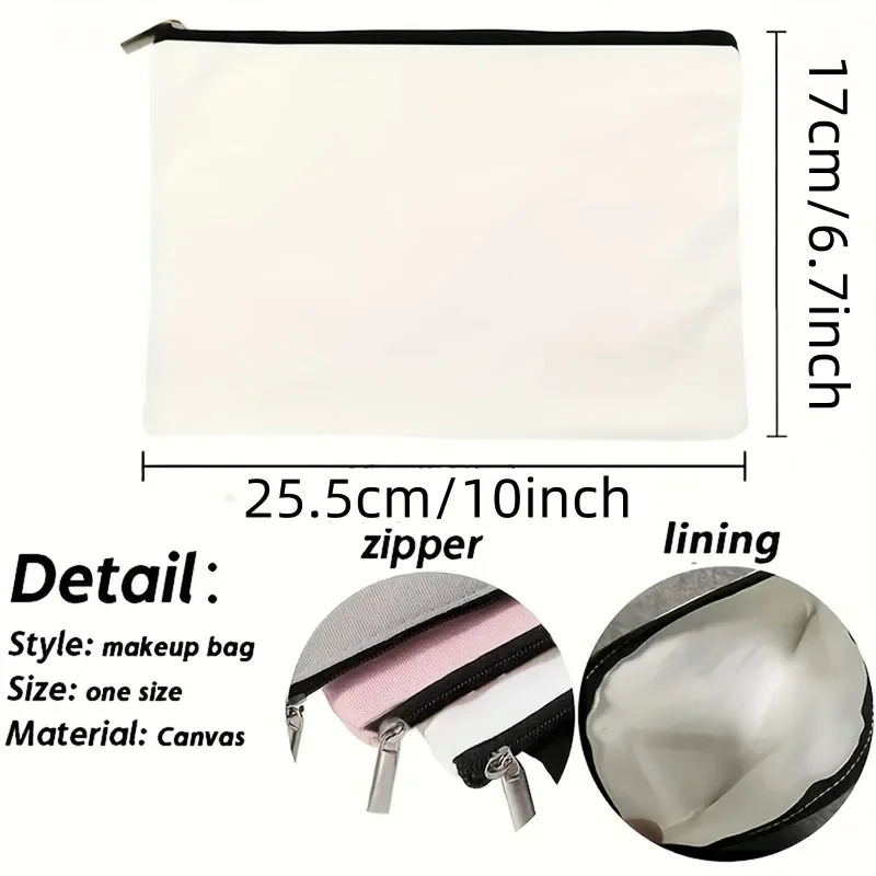 Ladies Creative Pattern Cosmetic Bag Letter Zipper Storage Bag for Makeup Organizer