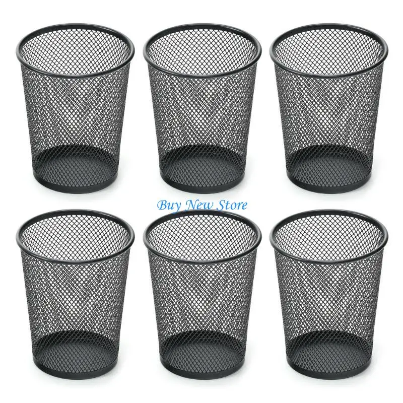 

20CE Black Desktop Pen Holder Cylinder Large Capacity for Students Girls Boys
