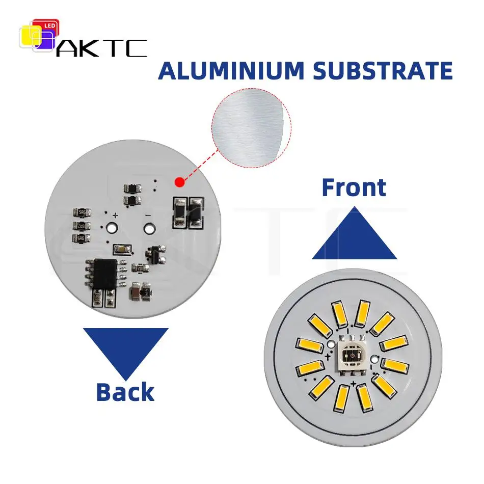 5PCS Round LED Light Board 5V RGB/Colorful Gradient/Single Color 31mm Circular Lamp Plate Compatible USB5V Switch Cable On/Off