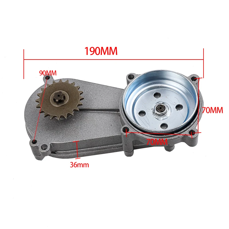 Silver T8F 11 13 14 17 20 Tooth Dual Chain Clutch Gear Box For 43CC 47CC 49CC Mini Moto Pit Dirt Bike Quad ATV Buggy Go Kart