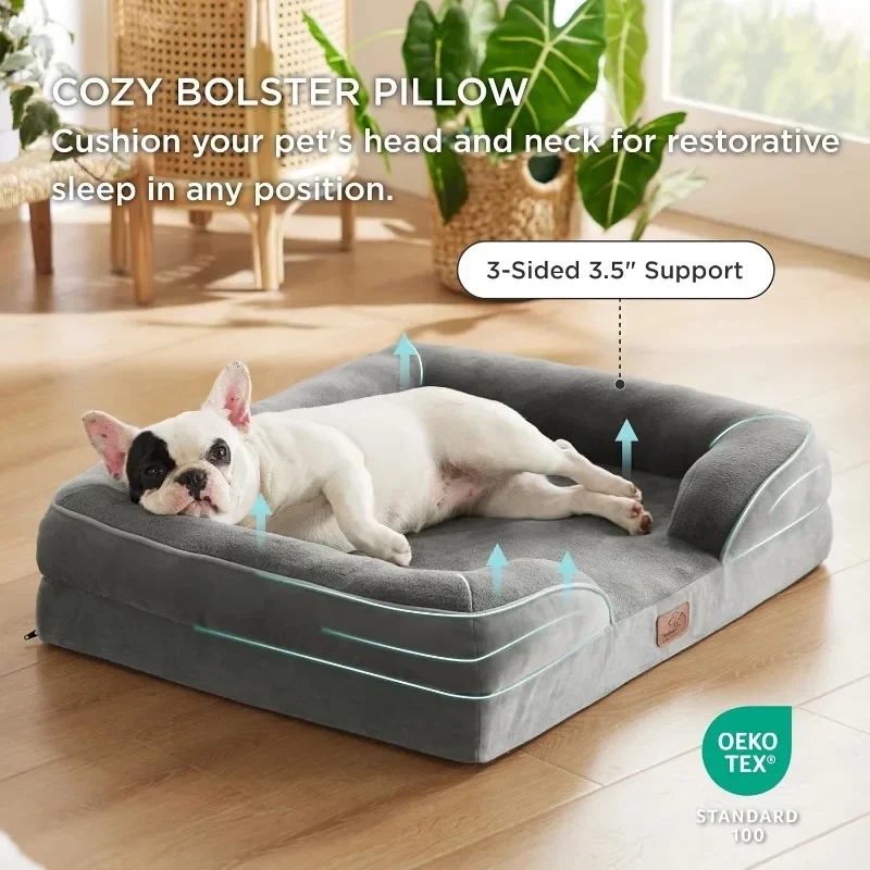 Large Cat Dog Sleeping Bed Square Plush Kennel Washable Cat Matress Keep Warming and Waterproof Dog Sofa Cushion Pet Supplies