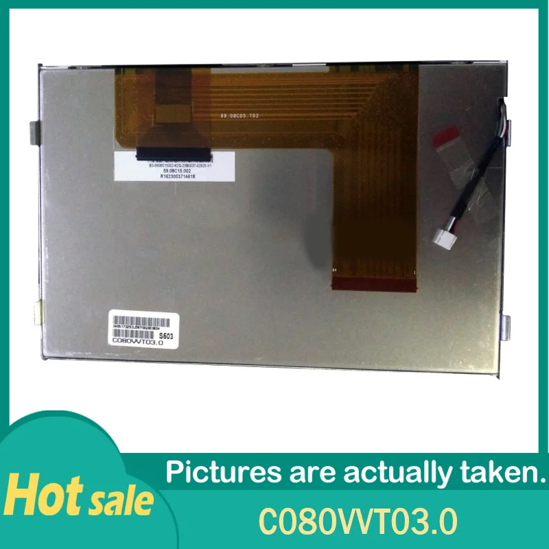 100% оригинальный AUO 8,0-дюймовый ЖК-дисплей с сенсорным экраном конденсатора C080VVT03.0 C080VVT03 автомобильный GPS