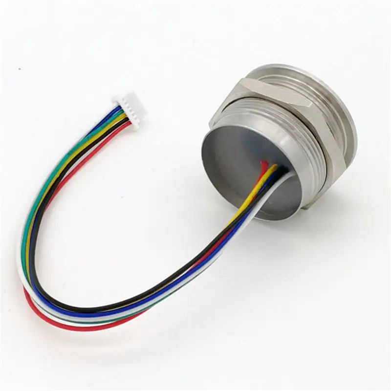 ABZZ-3X R503 Circular Round RGB Ring Indicator LED Control DC3.3V MX1.0-6Pin Capacitive Fingerprint Module Sensor, 15Mm