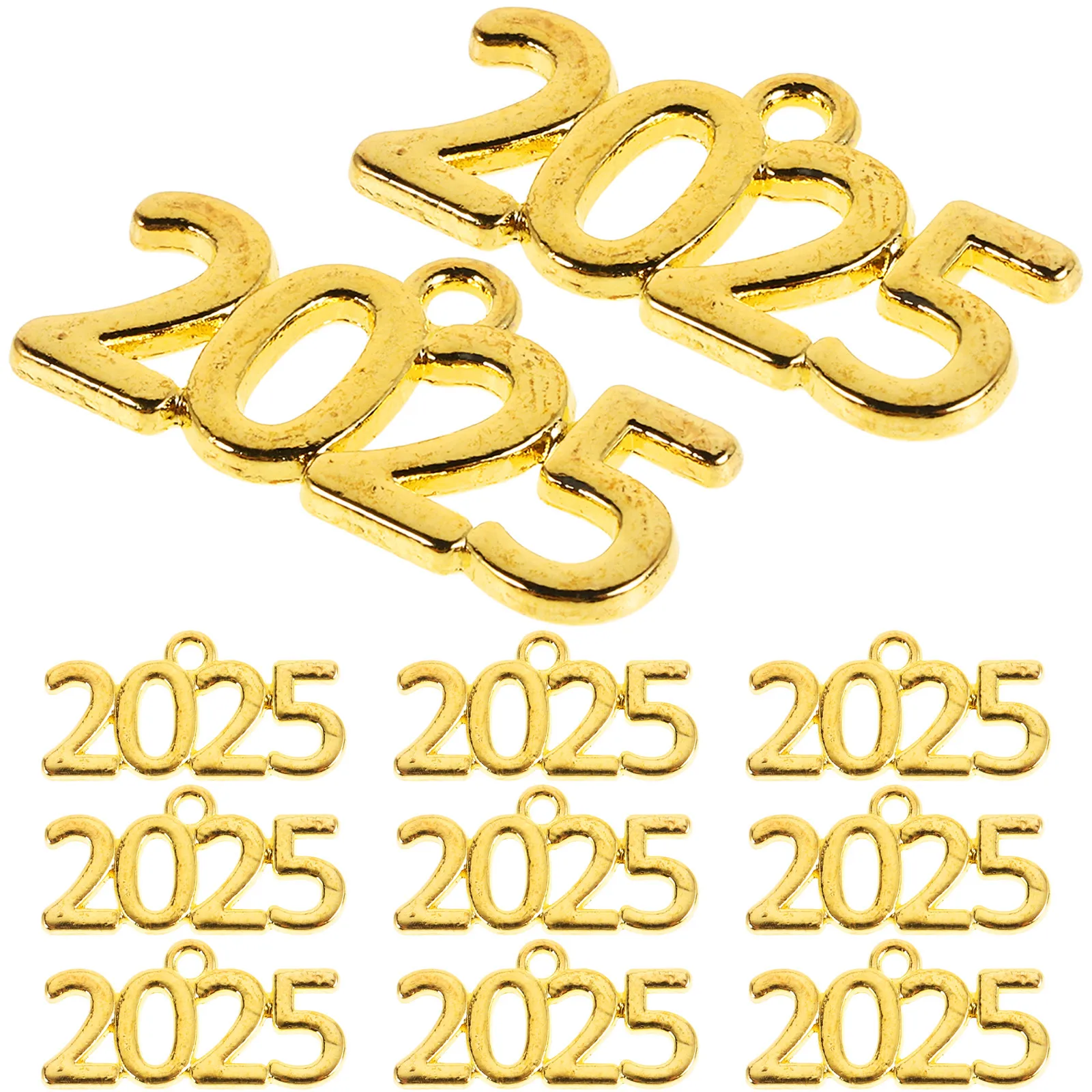 50 Breloques Chiffres en Alliage pour Bricolage, Pendentifs de Collier, Fabrication de Porte-clés, Accessoires de Bijoux, Décorations Artisanales Année de Remise de Diplôme