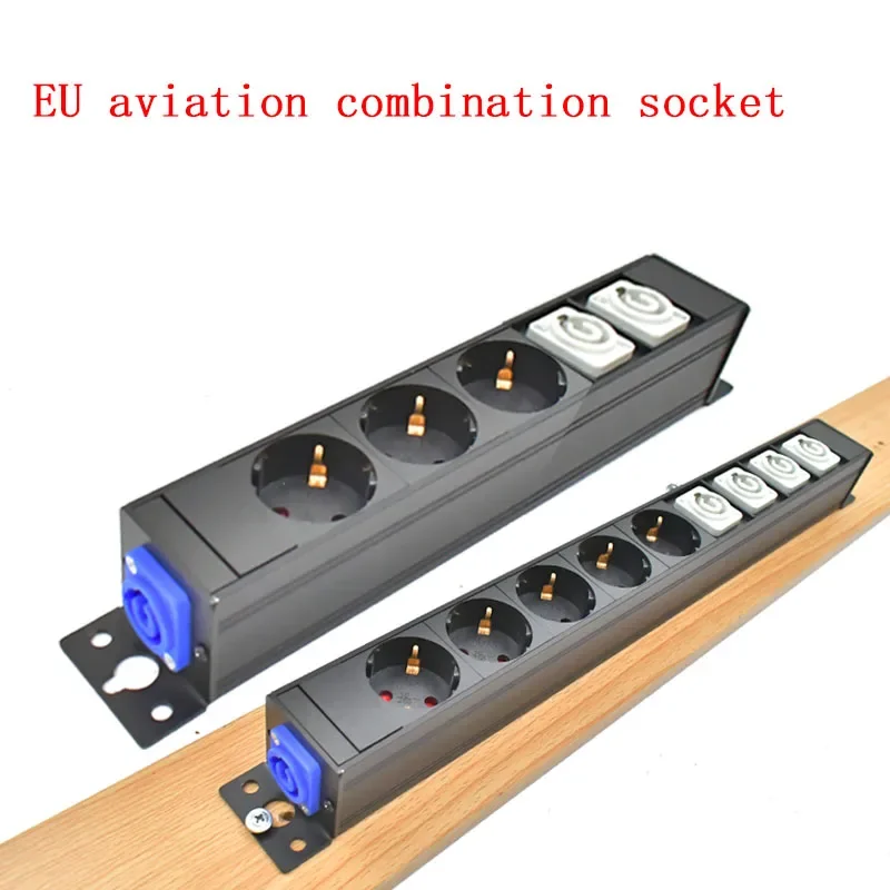 PDU power strip aluminum box shell NAC3MPA NAC3MPB 1-12AC EU aviation combination socket wall desk bottom desktop socket