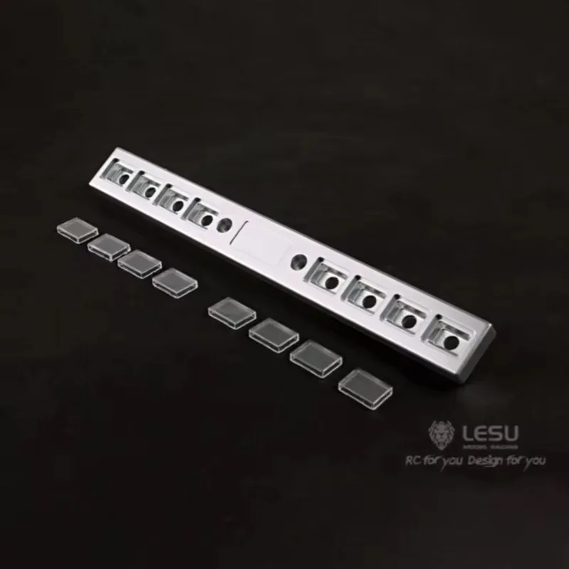 LESU Metal Rear Bumper Taillight For 1/14 TAMIYA King Hauler Globe Liner Grand Hauler Rc Tractor Truck DIY Model Car Accessories