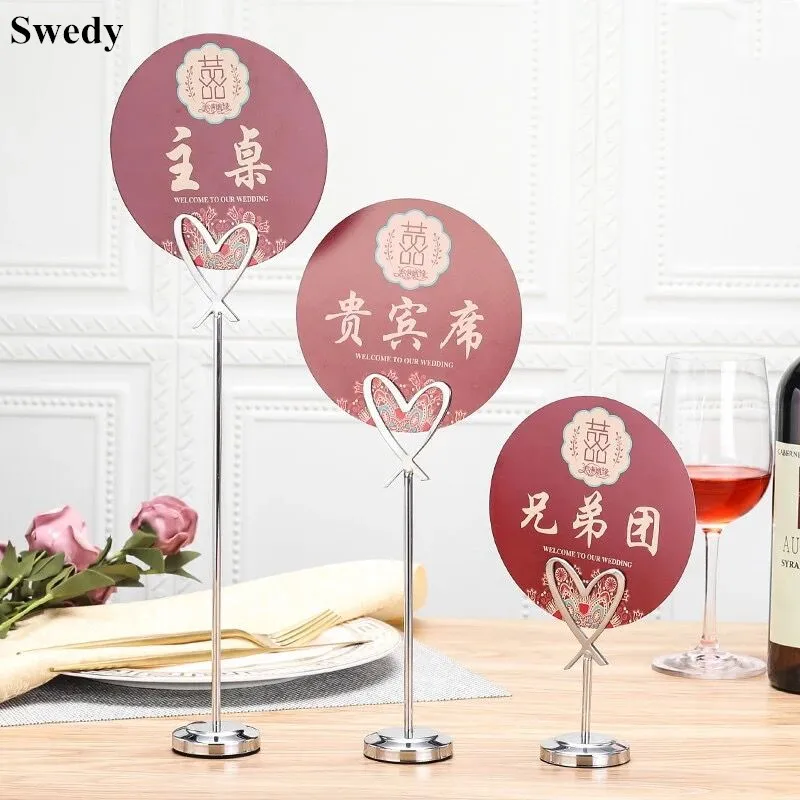 Stainless Steel Wedding Photo Picture Clip Restaurant Menu Paper Recipe Reserved Harp-Clip Table Number Place Card Holder