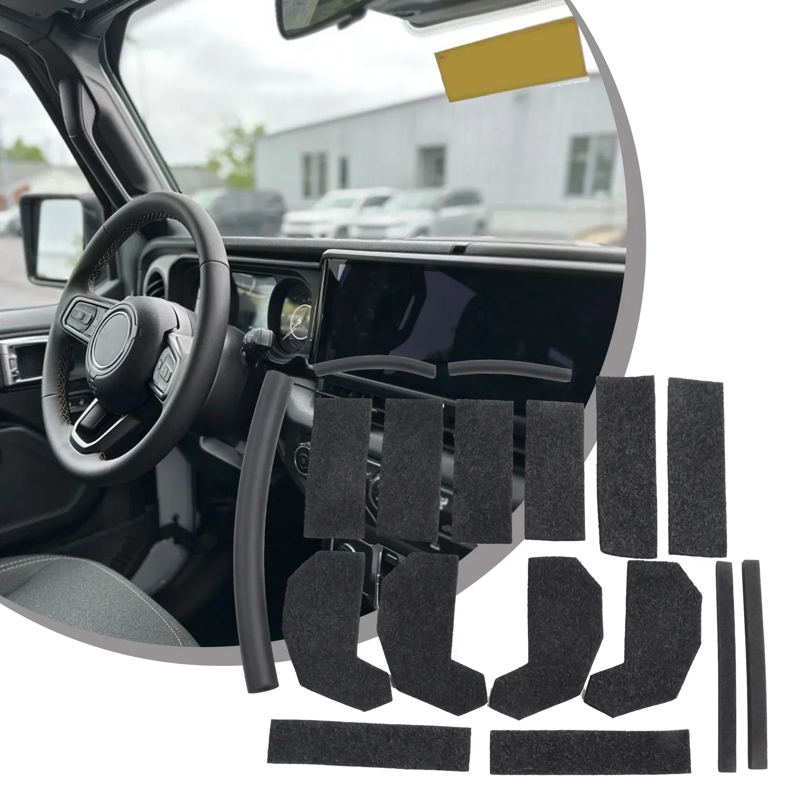Hard Top Headliner 17-częściowe akcesoria do uszczelniania dachu Piankowe uszczelnienie bariery do Jeepa Wranglera JK 07-18