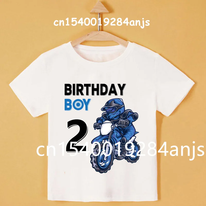 Cool Motorcycle T Shirt Kids Cartoon Print T Shirt Boy Girls T Shirt Street Teen Clothes Can Customize Name Number