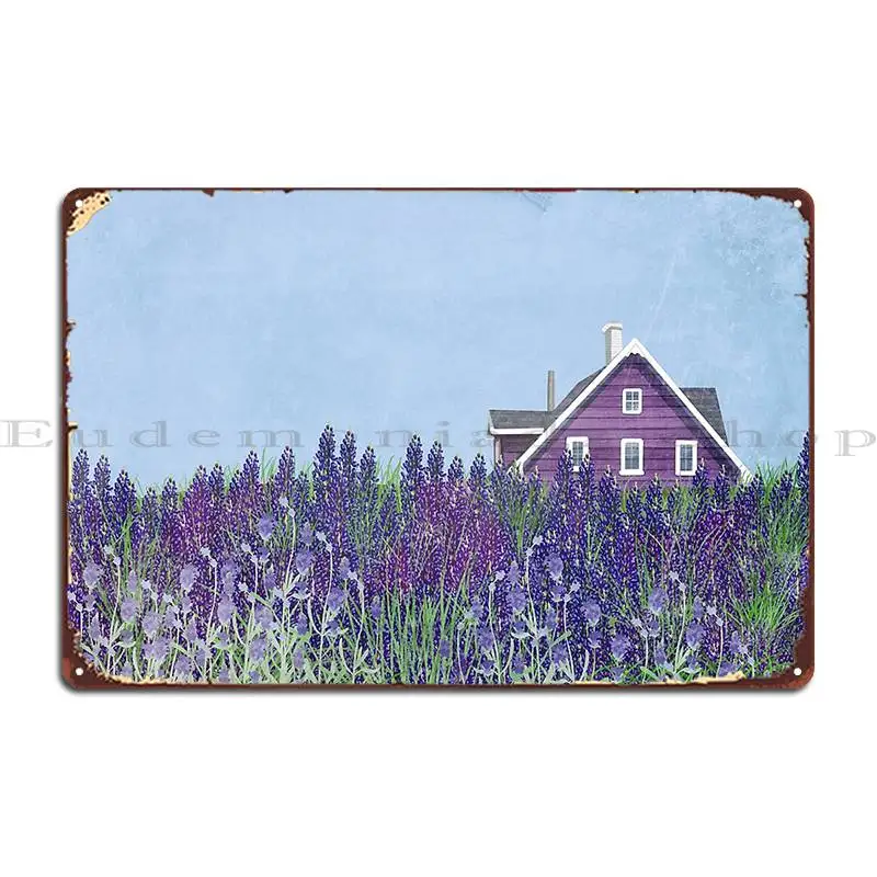 Lavender House Metal Plaque Poster Party Club Club Personalized Painting Create Tin Sign Poster