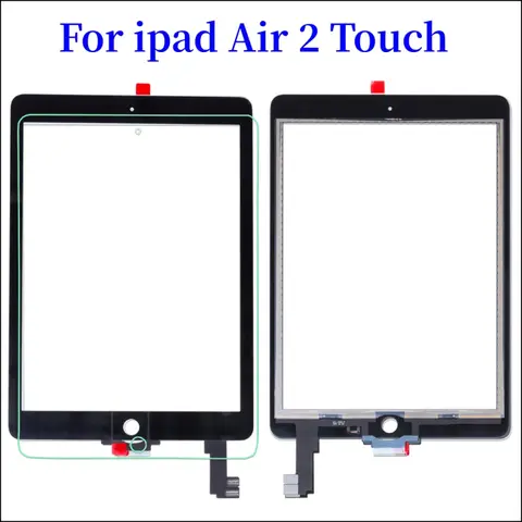 Good Quality For iPad Air 2 A1567 A1566 Touch Screen Glass Digitizer with flex cable Free Tools with Tempered Glass