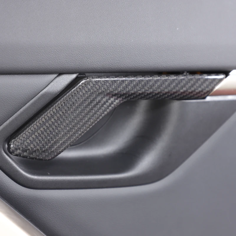 Real Carbon Fiber Auto Tür Innere Griff Dekorative Abdeckung Für BMW 5er G60 2024-2025 Innen Auto zubehör