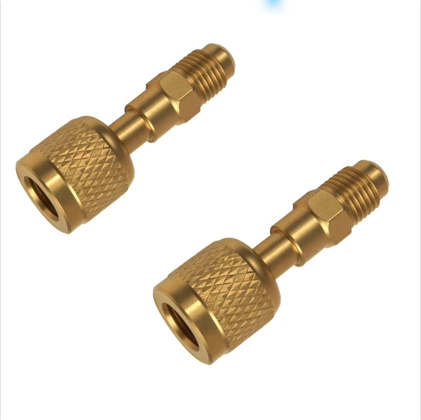 Compatible With R454B Valve Core 1 4-inch Female To 1 4-inch Male 1 4 for sae LH Adapter Brass Adapter Construction