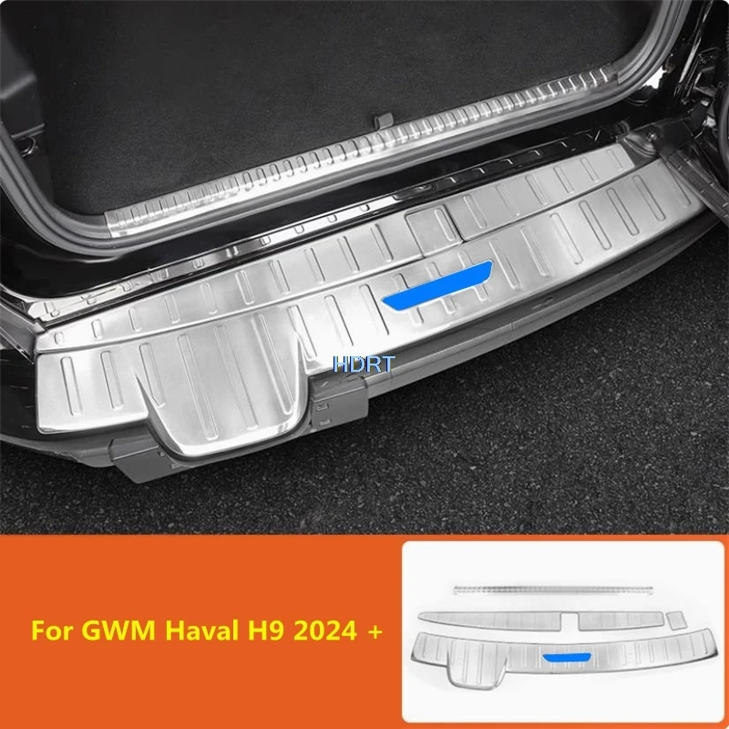 Car Styling Rear Bumper Boot Plate Trunk Guard Cover Protector Decoration Accessories Sticker For Great Wall GWM Haval H9 2024 +