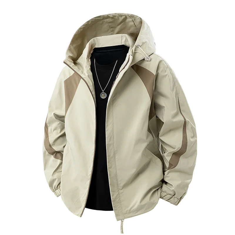 

Spring Men Outdoor Windproof Jackets Hooded Windbreaker Coat Camping Fishing Tactical Military Male Breathable Hiking Jacket