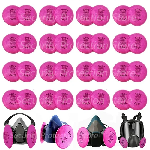 Filtro de partículas P100 de la industria del aerosol de la pintura 2097/2091 para filtros de máscara de gas de la serie 3m 6200 7502