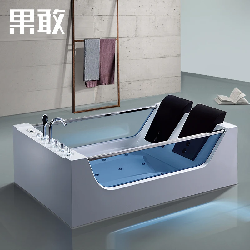 Twin Bathtub Home Thermostatic Heating Light Luxury Surfing Massage Bathtub Couple Intelligent Bathtub 1.8m 820