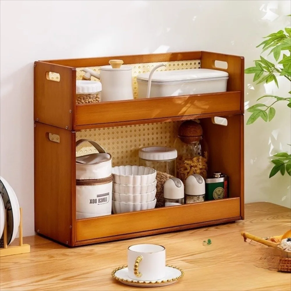 

Stackable Multifunctional Organizer Simple Versatile Large Capacity Dining Table Rack Sapce-saving Countertop Rack