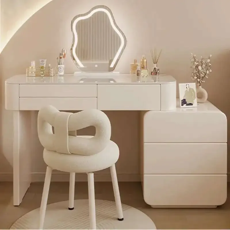 Dressing Table Light Drawer Girls Bedroom Dressing Table Luxury Vanity  Furniture