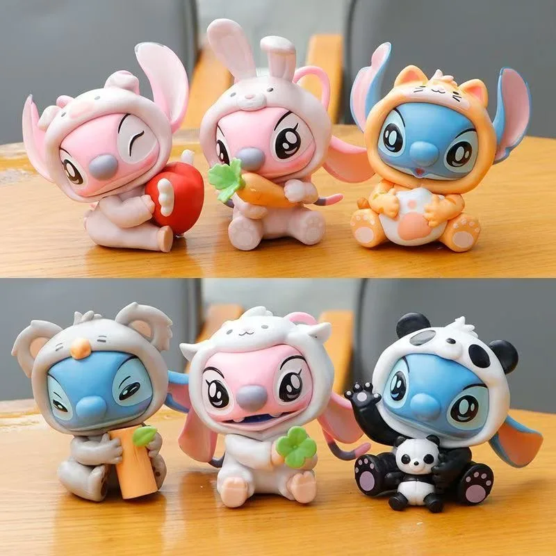 

Disney Q Version Lilo&stitch No Box Stitch Animal Party Series Designated Payment Pvcfigurine Model Desktop Ornament Couple Gift