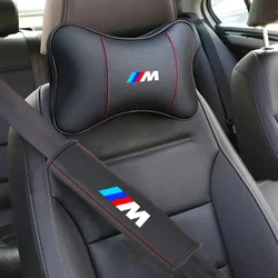 Car Headrest Seat Belt Shoulder Pad Interior Accessory For BMW M Performance E46 E90 E60 F10 F30 E39 E36 F20 E87 G30 E92 E91 X5