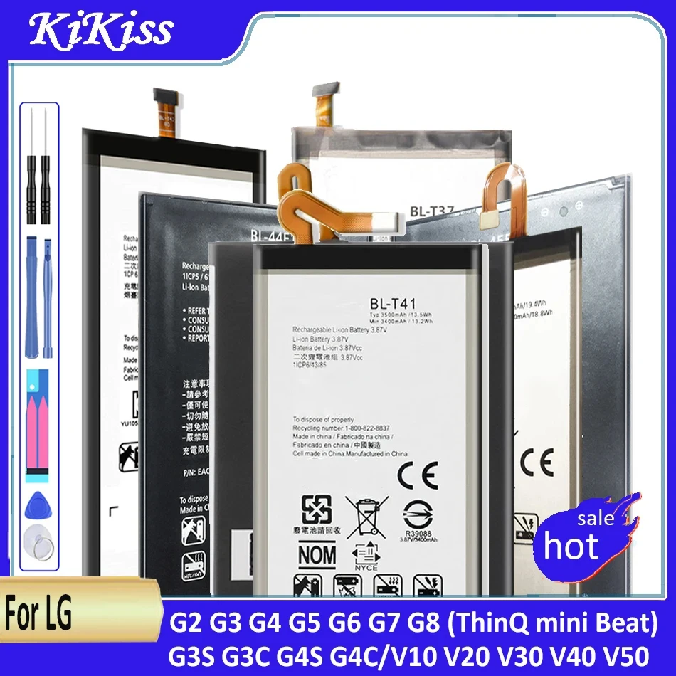 Battery For LG G2 G3 G4 G5 G6 G7 G8 ThinQ mini Beat G3S G3C G4S G4C/V10 V20 V30 V40 V50/Optimus G Pro 2/ X Cam Power 2 BL-44E1F