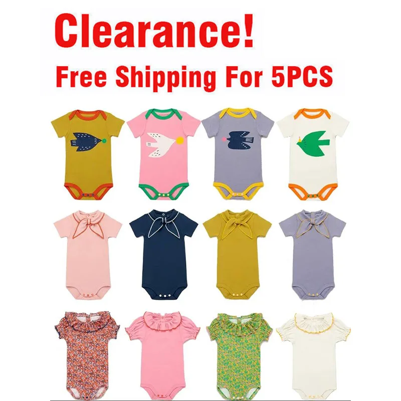 Clearance Clothes 2024 New Summer MP Brand Infant Girls Bodysuits Boys Cute Short Sleeve Jumpsuits Kids Baby Onesie Ropa De Bebe