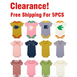 Clearance Clothes 2024 New Summer MP Brand Infant Girls Bodysuits Boys Cute Short Sleeve Jumpsuits Kids Baby Onesie Ropa De Bebe