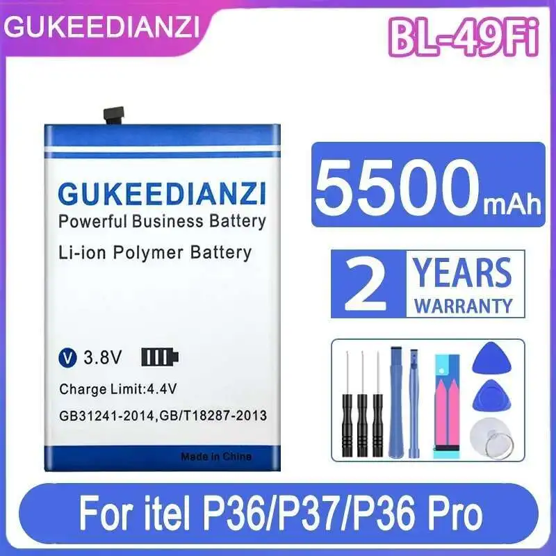 

Mobile Phone Battery BL-49Fi For Itel P37 P36 Pro P36pro Good Low-Temperature Performance 5500Mah