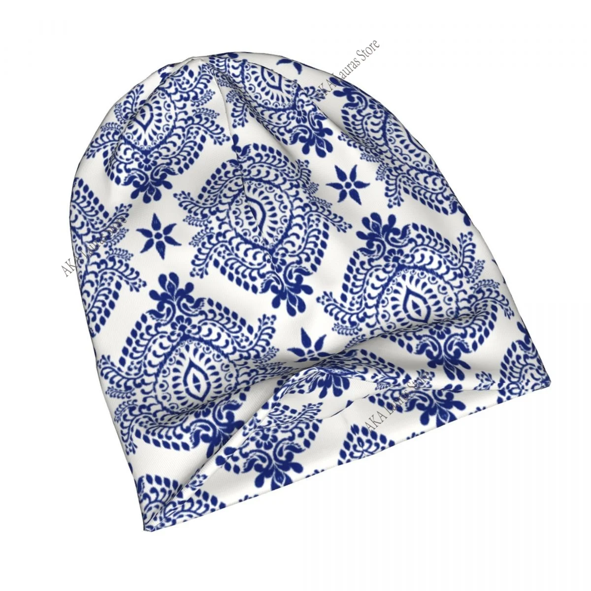 Aztec Style Baroque Autumn Female Warm Beanies Double Used Outdoor Bonnet Hats