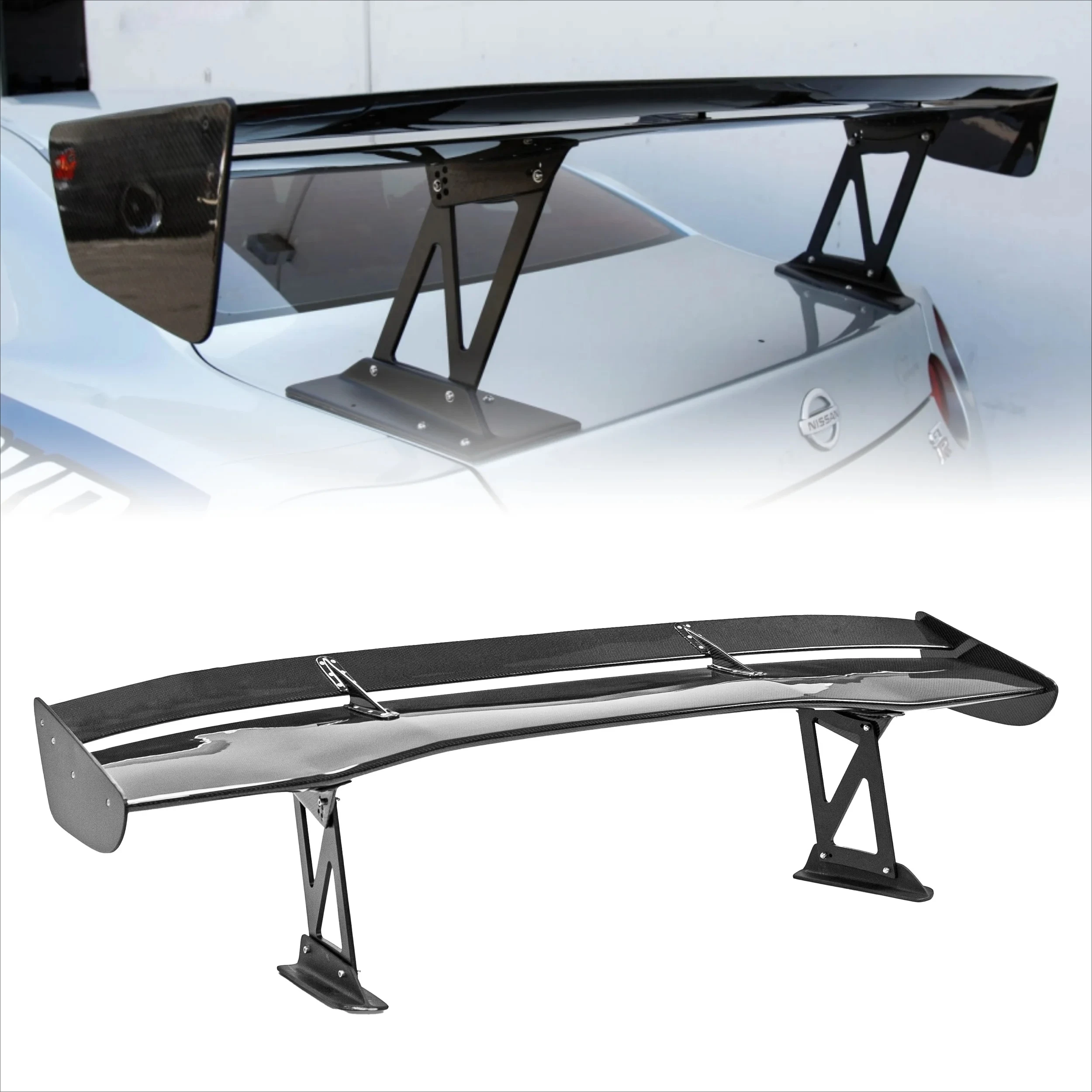 Rear Spoiler Wing for NISSAN R35 GTR 08-17 VC Style 1700mm Type-5 Real Custom Carbon Fiber
