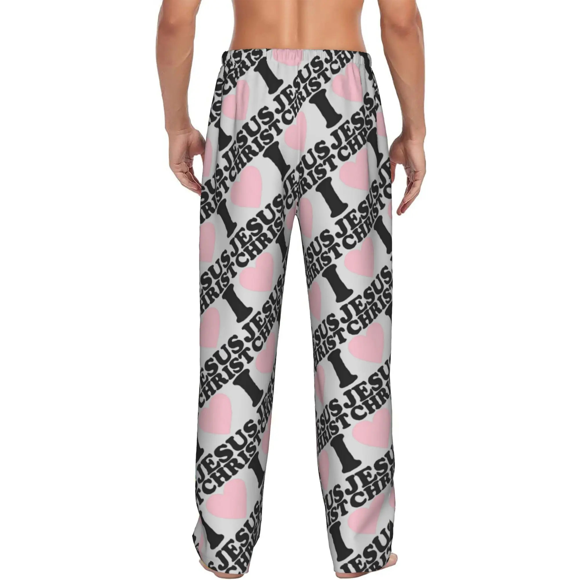 Custom Jesus Pajama Pants for Men  Sleepwear Lounge Sleep Bottoms Stretch with Pockets - view 3