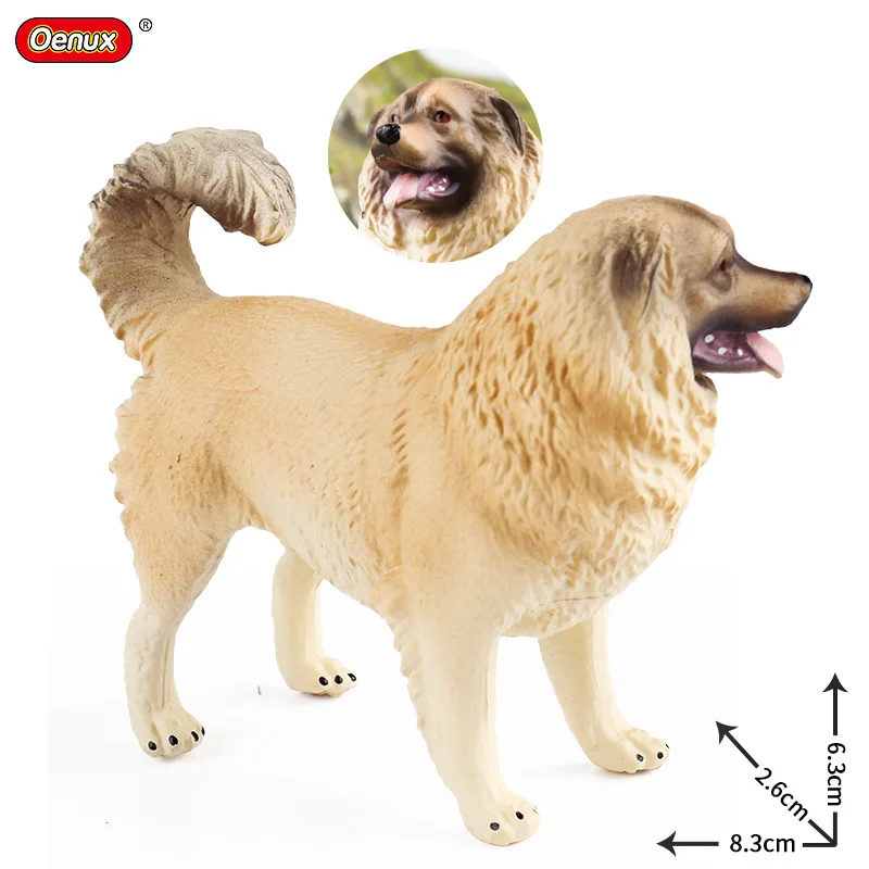 Solid Caucasian Shepherd Dog Early Education Cognitive Decoration for Children Simulated Animal Toys