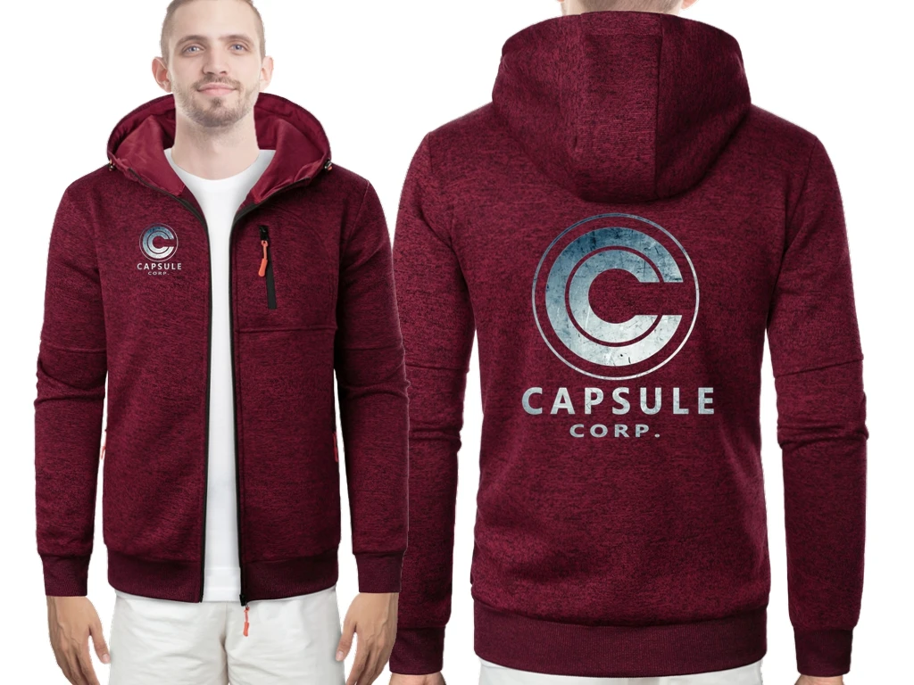 Аниме Capsule Corp Super Goku Спортивная повседневная толстовка Кардиган Куртки с капюшоном Толстовки Бейсбольная Фото №2