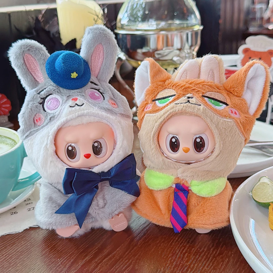 15-17 cm Für Labubu Puppe Nick Wilde Judy Hopps Polizist Tier Cosplay Puppen Kleidung Zubehör Outfit Kleidung geschenk – Detail 9