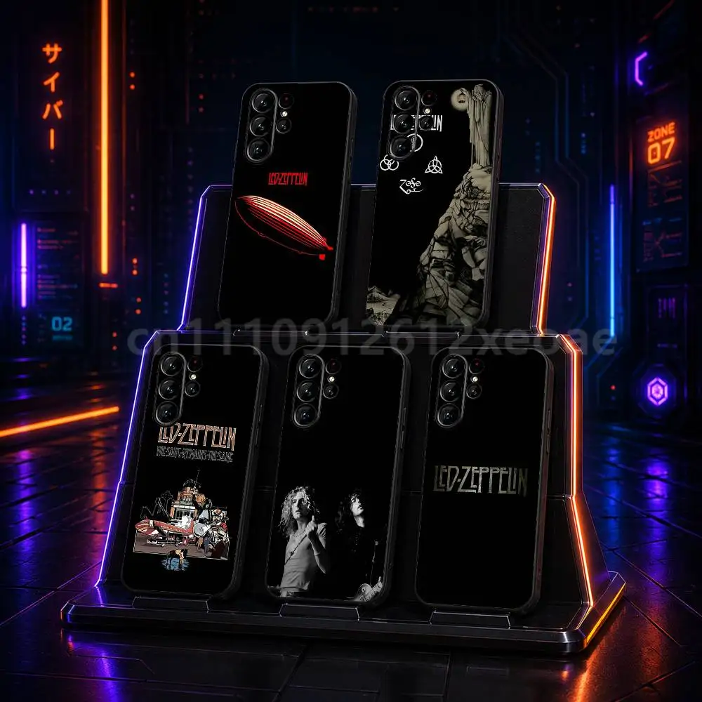L-Led Band Z-Zeppelin Black TPU Shockproof Case For Samsung Galaxy S21 S23 S25 S20 S22 S24 S26 S30 Plus Ultra