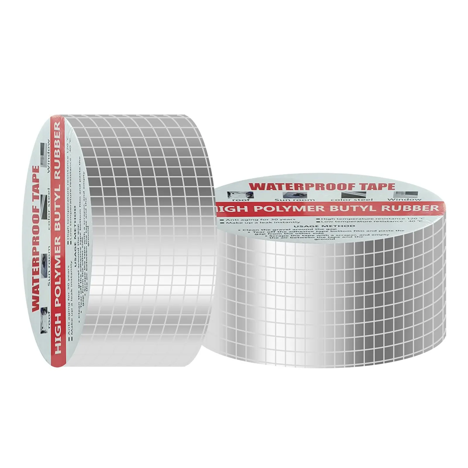 

Self-Adhesive Material Repair Tape Roof Kitchen Pipeline Waterproof Leak Blocking Aluminum Foil Butyl Tape Color Steel Tile