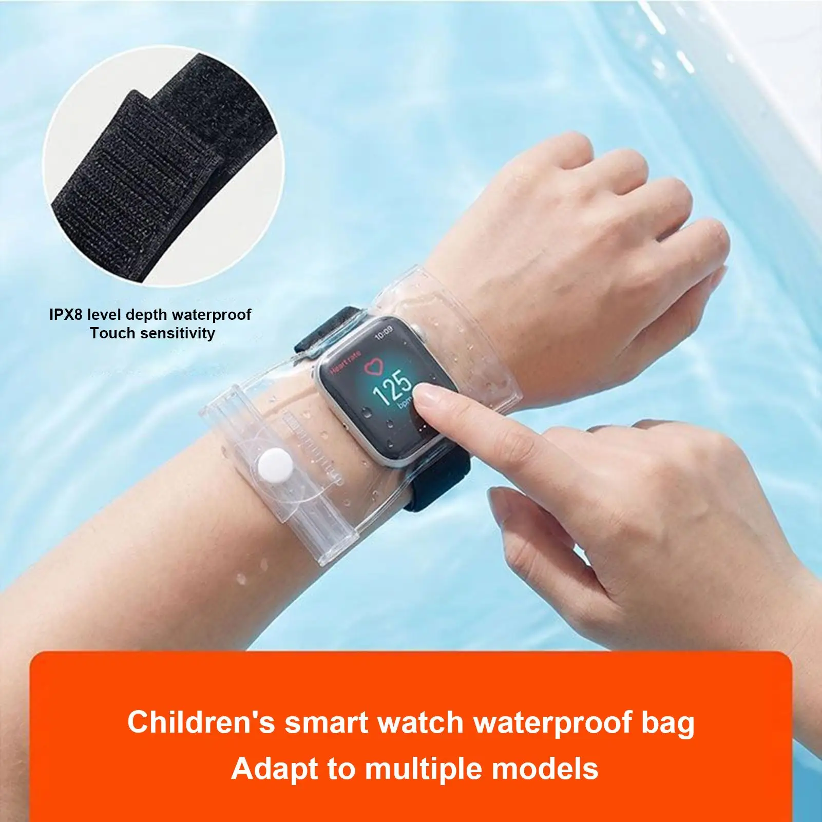 Swim Watch Case Kids Touchscreen Diving Smartwatch Bag Diving Watch Protective Cover For Snorkeling Pool Surfing Outdoor