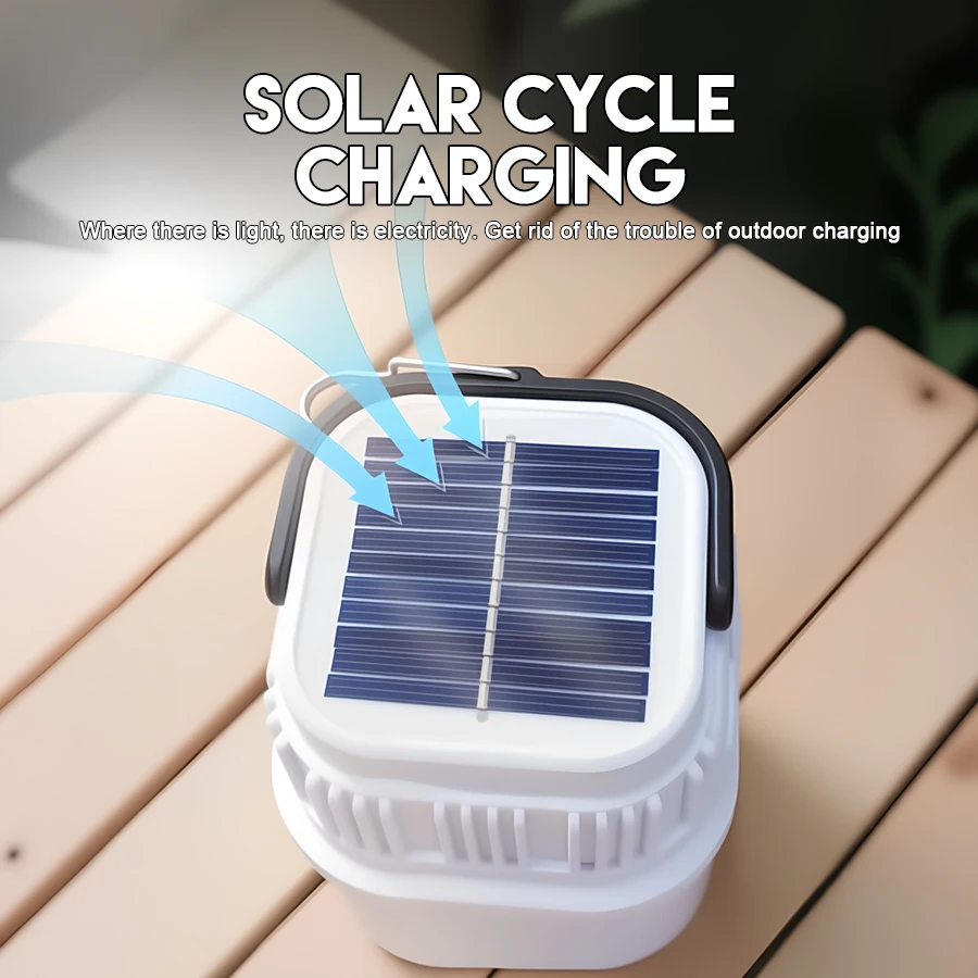 Solar LED Light Bulb USB Rechargeable Camping Light 1200mAh Portable Outdoor Searchlight Multiduty Hanging Lamp with Flashlight