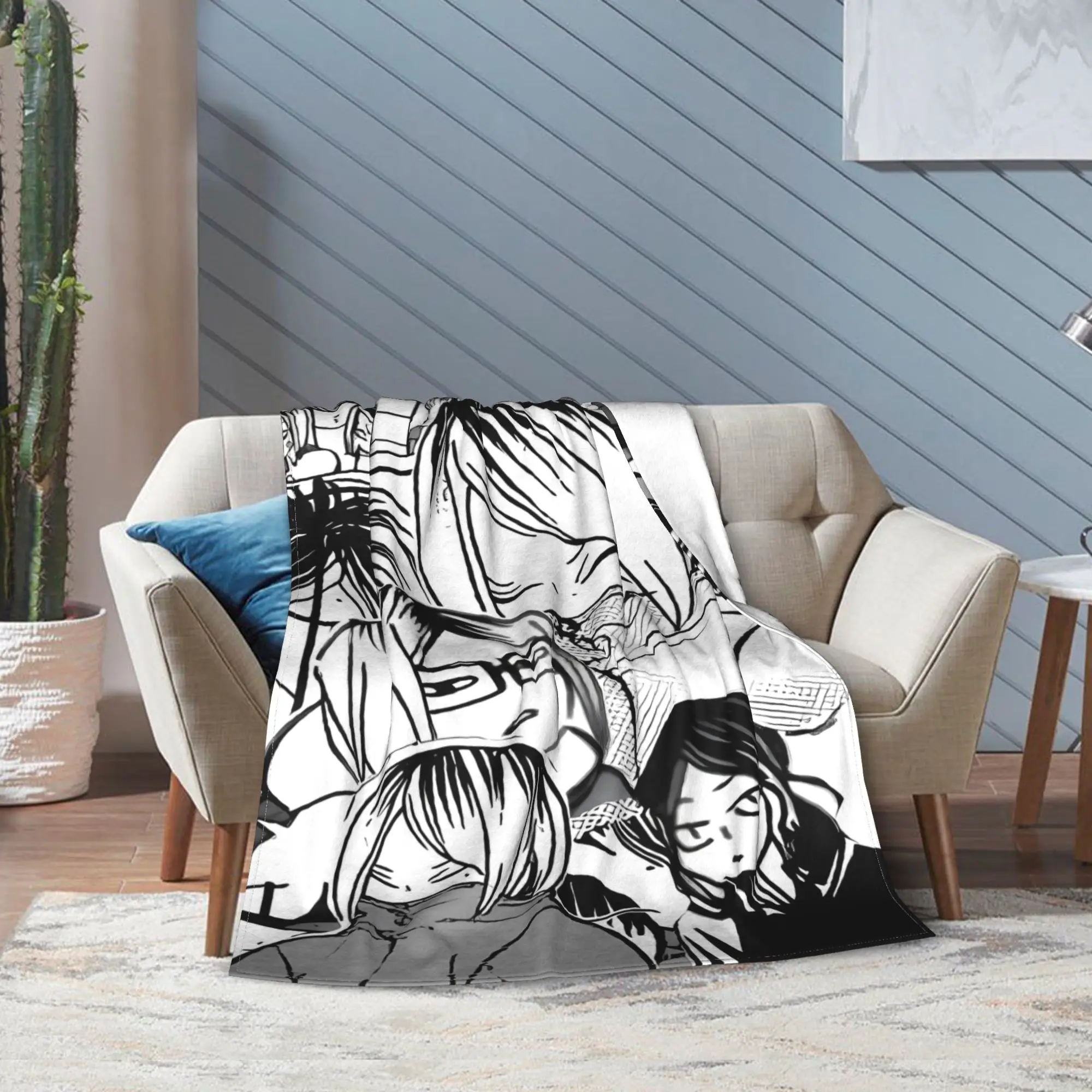 Super Soft Blanket Child Travel Suna Rintarou Manga Collage Throw Blanket  Flannel Bedspread For Couch Chair Sofa Bed Cover