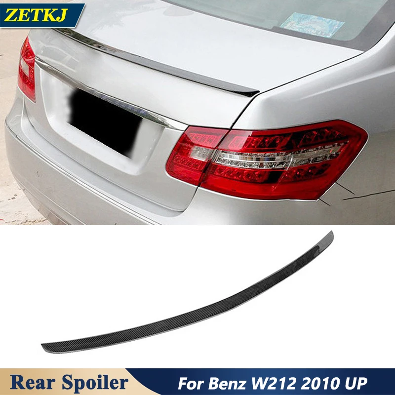 Modify to AMG Style W212 Real Carbon Fiber & FRP Material Rear Spoiler Trunk Wing For BENZ W212 E180 E200 E300 2010 Up