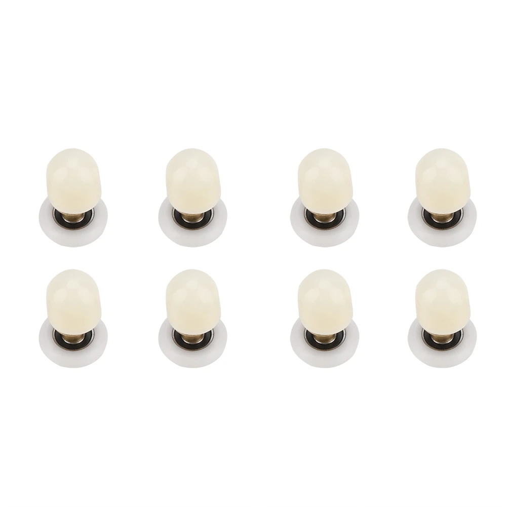 8pcs Brass ABS Sliding Glass Shower Door Rollers Runners Pulleys Bathroom Doors Hardware