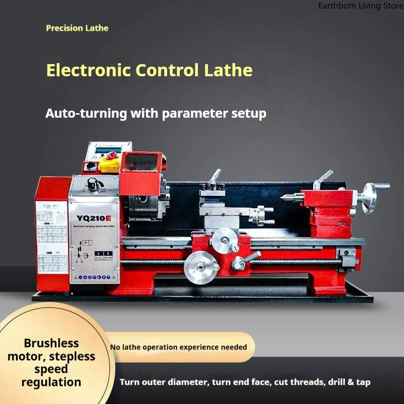 Metal Processing Mini Lathe High-precision Digital Mini Lathe Display Thread Count Commercial Machinery Mini Draaibank ZY60XXCC