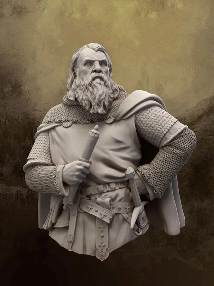 Resin soldier 1/9 200mm ancient soldier templar knight bust Model Unassambled Unpainted Figure Building Kit