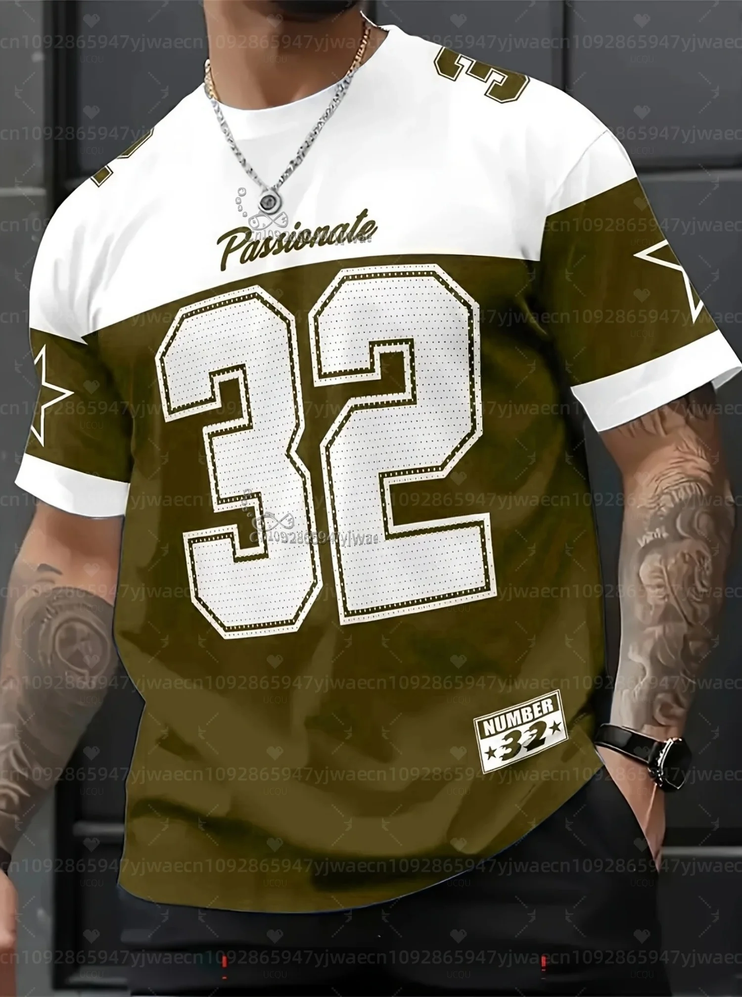 2026 Summer men no.32 print Personality American Casual Digital jersey  T Shirt Summer Women Beach Short Sleeved Surfing T-shirt