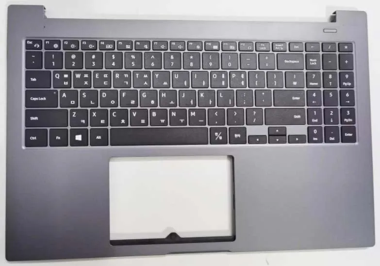 Nuevo/org para Samsung notebook plus 2 NT550XDA NT550XDA-RS1 reposamanos teclado coreano sin panel táctil, gris