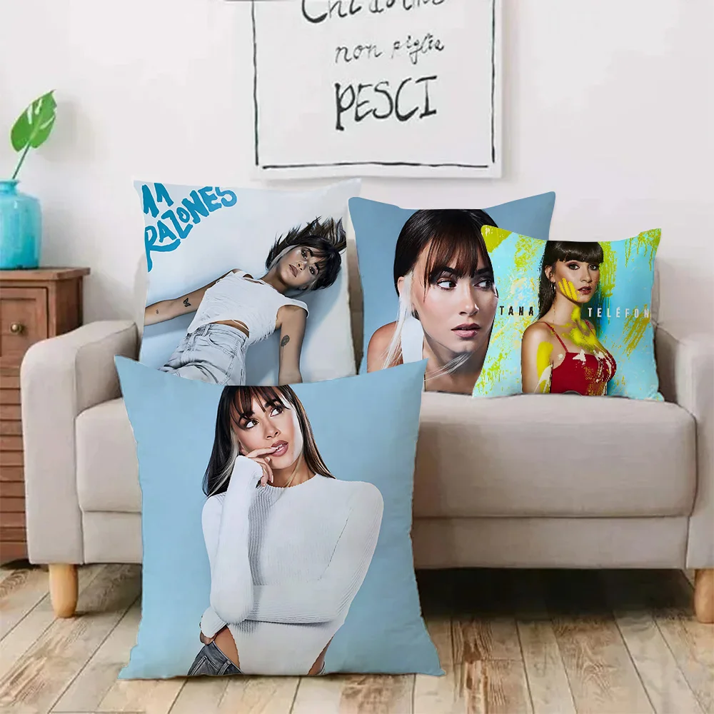 Singer A-Aitana Ocana Pillow Covers Cartoon Sofa Decorative Home Double-sided Printing Short Plush Cute Cushion Cover