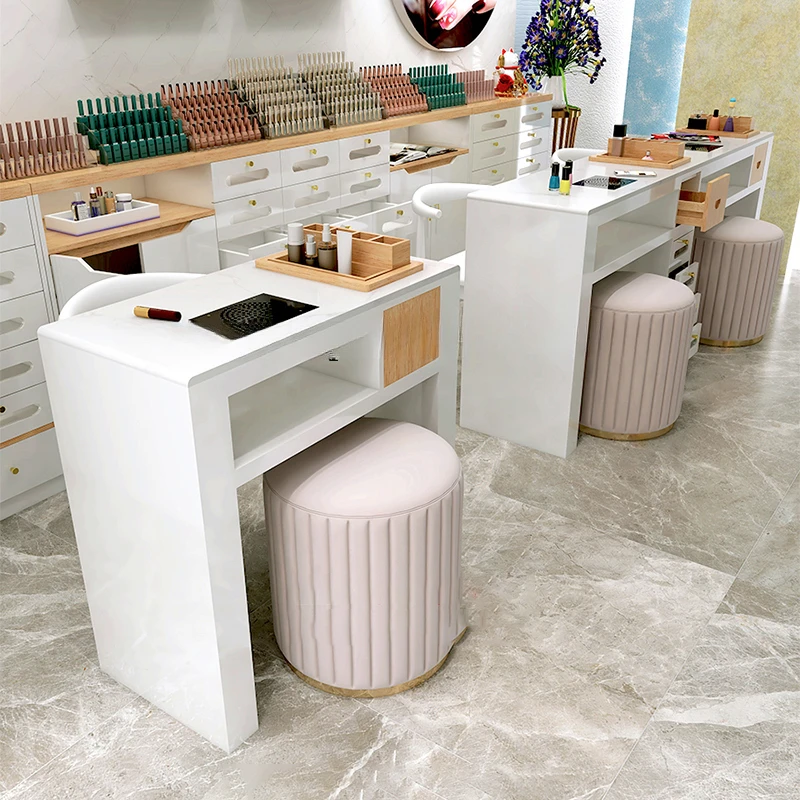 Makeup White Nail Table Luxury Modern Dressing Professional Manicure Table Headboards Mesa Manicura Beauty Furniture