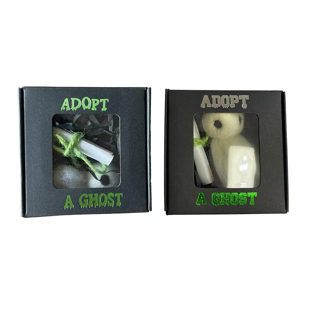 اعتماد أشباح الصوف الإبداعي DIY أداة اليد هالوين ديكور المنزل مجموعة التمرير الصغيرة هدية صندوق للأصدقاء عيد الهالوين #4