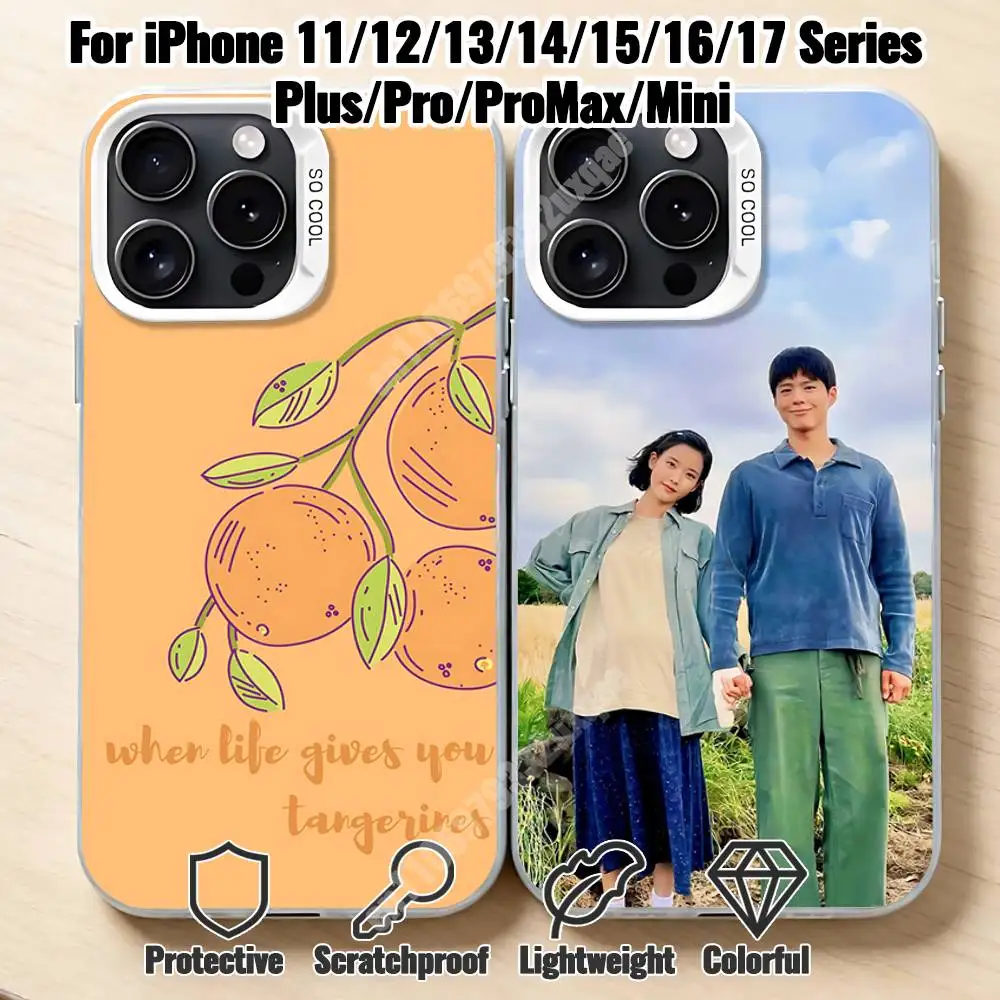 

When Life Gives You Tangerines Phone Case for iPhone 17 16 15 14 13 12 11 Pro Plus Max Mini X XS Air Stylish Cover